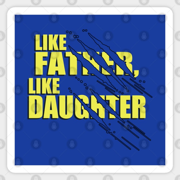 Cool Superhero Mutant Inspired Matching Outfit Shirt For Father And Daughter Sticker by BoggsNicolas